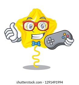 Gamer star balloon in the cartoon shape