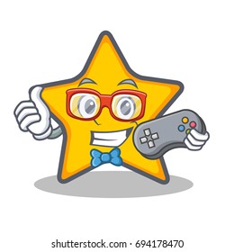 Gamer star character cartoon style