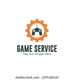 gamer stick service logo unique design vector