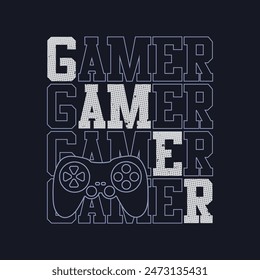 Gamer stylish t-shirt and apparel abstract design. Vector print, typography, poster