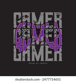 Gamer stylish t-shirt and apparel abstract design. Vector print, typography, poster