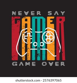 Gamer stylish t-shirt and apparel abstract design. Vector print, typography, poster