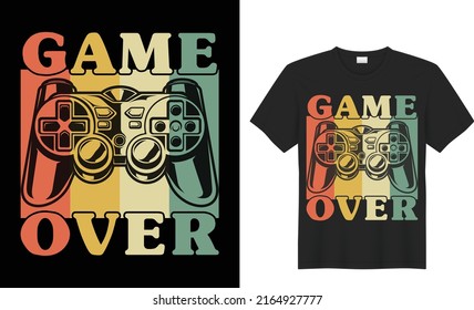 Gamer Stylish t-shirt design Vector illustration black background. Gamer Quotes and elements with slogan text, for t-shirt prints and other uses.
