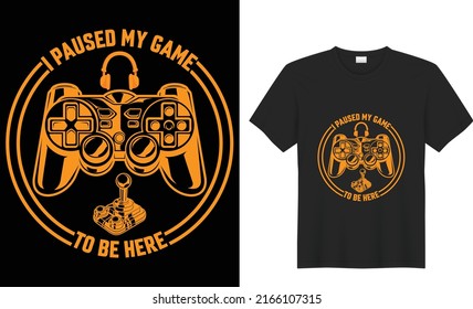 Gamer Stylish t-shirt design Vector illustration black background. Gamer Quotes and elements with slogan text, for t-shirt prints and other uses.
