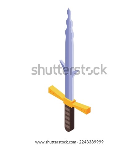 Gamer sword icon isometric vector. Sport league. Esport cyber