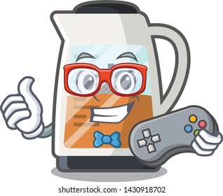 Gamer tea maker is served in cartoon bottle