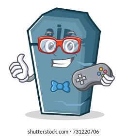 Gamer tombstone character cartoon object