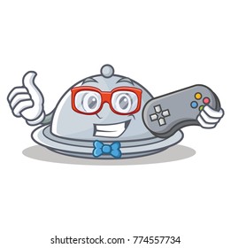 Gamer tray character cartoon style