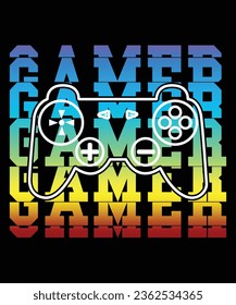 Gamer t-shirt design for Game Lover