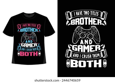 Gamer T-shirt Design Gaming Apparel 