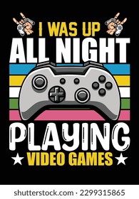 Gamer tshirt design with vector
