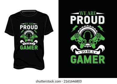 Gamer t-shirt design Vector illustration for all