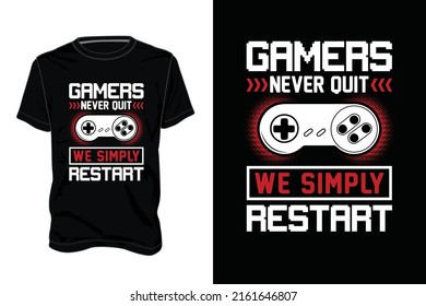 Gamer t-shirt design Vector illustration for all