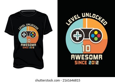 Gamer t-shirt design Vector illustration for all