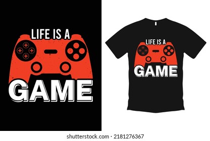Gamer t-shirt design Vector illustration. T shirt Design vector, Trendy, apparel, Gaming, firefighter,