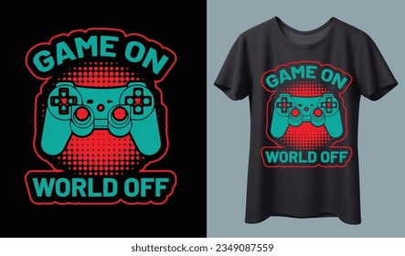 Gamer t-shirt design Vector illustration. Natural Born Gamer Gaming Is My DNA. T shirt Design vector, Trendy, Gaming, Retro, Video, Game.
