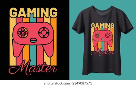 Gamer t-shirt design Vector illustration. Natural Born Gamer Gaming Is My DNA. T shirt Design vector, Trendy, Gaming, Retro, Video, Game.