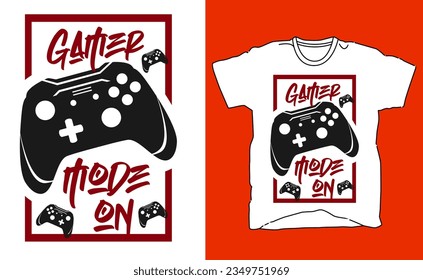 Gamer t-shirt design Vector illustration. I paused my game to be here. T-shirt Design vector, Trendy, apparel, Gaming t shirt