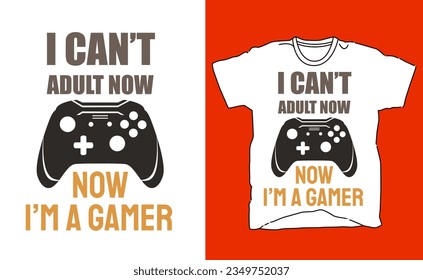 Gamer t-shirt design Vector illustration. I paused my game to be here. T-shirt Design vector, Trendy, apparel, Gaming t shirt
