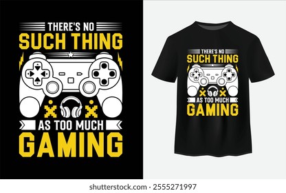 Gamer t-shirt design Vector illustration.