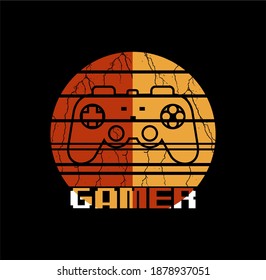 gamer typography for print t shirt 