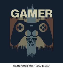 gamer typography t shirt design vector

