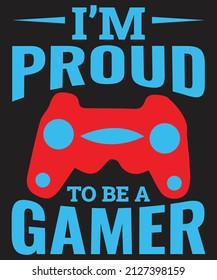 Gamer Typography T-shirt Design Vector
