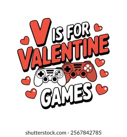 Gamer Valentine's Day Love and Controllers