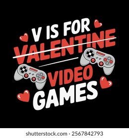 Gamer Valentine's Day Love and Controllers