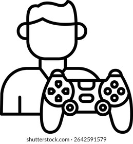 Gamer vector icon. Can be used for printing, mobile and web applications.