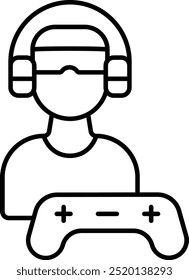 Gamer Vector Line Icons Design