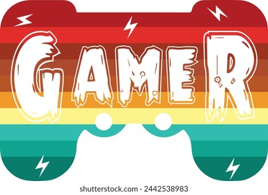 Gamer vector typography illustration art design for game lover | gaming t-shirt design for gamer | controller Gaming Vector art