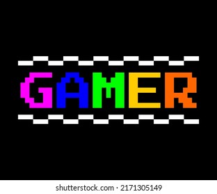 "gamer", Vektortypografie-T-Shirt-Design für den Digitaldruck usw.