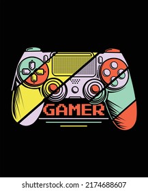 gamer Video game vector diseño moderno de póster y camiseta