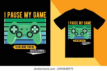 Gamer vintage birthday day game t-shirt graphic 