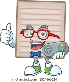 Gamer vintage scrapbook paper cartoon for note