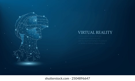 Gamer in virtual reality glasses