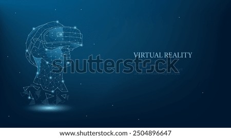Gamer in virtual reality glasses