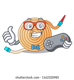 Gamer water hose to extinguish the fire