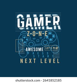 Gamer Zone Awesome Next Level Game Pad Vector graphic street wear design