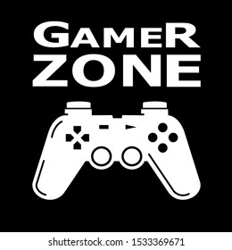 Gamer Zone sign icons vector.