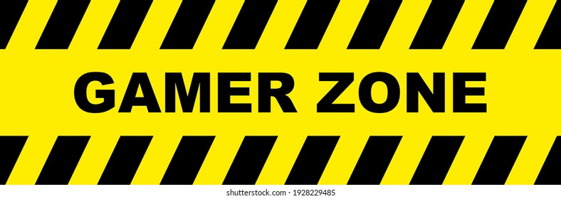 Gamer Zone Sign On White Background