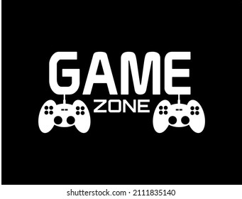 gamer zone sign on white background