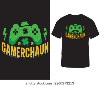 Gamerchaun St Patrick's Day T-shirt Design