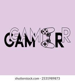 
Gamer-Gaming T-Shirt Design, eps file format, with background