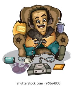 Gamers in the chair