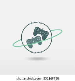 Gamers club label vector template