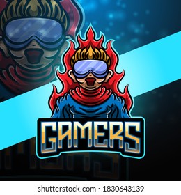 Gamers esport mascot logo design