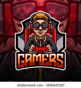 Gamers esport mascot logo design