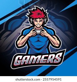 Gamers esport mascot logo design